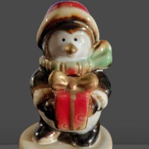 Porcelain Limoge Penguin Trinket Box